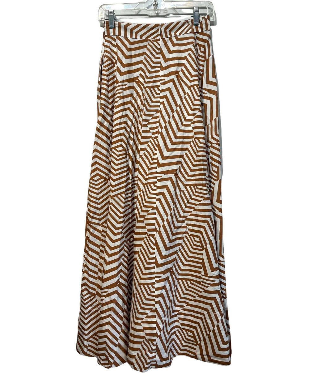 country road Women's Size XS beige brown stripe maxi skirt